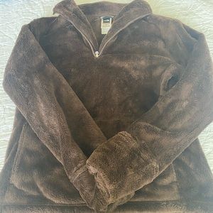 North Face brown pullover jacket